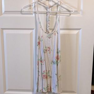 Floral racerback braid tank